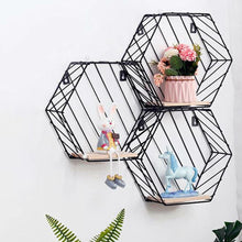 Load image into Gallery viewer, Hexagon Grid Wall Decoration Shelf - thedecoratives.com