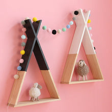 Load image into Gallery viewer, Triangle Wooden Shelf - thedecoratives.com