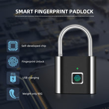 Load image into Gallery viewer, Fingerprint Smart Pad Lock - thedecoratives.com