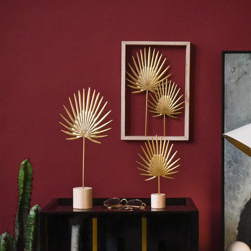 Luxury Golden Banana Leaf Ornaments - thedecoratives.com