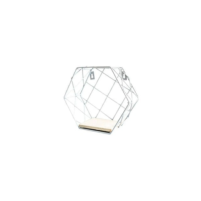 Hexagon Grid Wall Decoration Shelf - thedecoratives.com