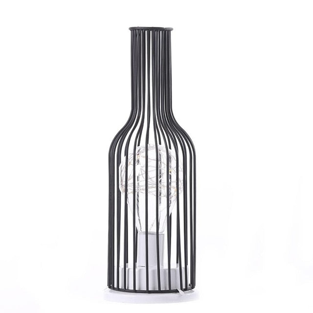 LED Wine-Bottle Desk Lamp - thedecoratives.com