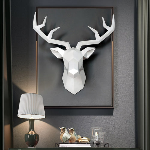 3D Deer Head Sculpture Statue - thedecoratives.com