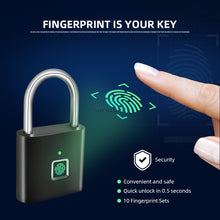 Load image into Gallery viewer, Fingerprint Smart Pad Lock - thedecoratives.com
