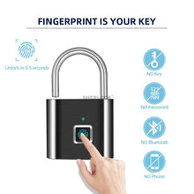 Load image into Gallery viewer, Fingerprint Smart Pad Lock - thedecoratives.com
