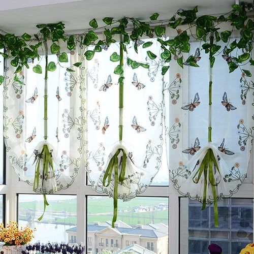 Butterfly Tulle Roman Shades Window Curtain - thedecoratives.com